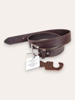 Gennaro Di Palma Dark Brown Leather Belt M 36 NWT Made Italy
